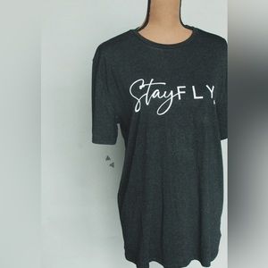 Stay Fly Top - Greystone